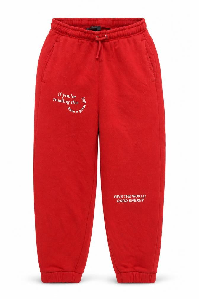 Primark Womens Red  Cotton Jogger Trousers Size XS L26 in Regular