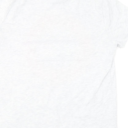 Primark Womens Grey  Cotton Basic T-Shirt Size 10 Round Neck