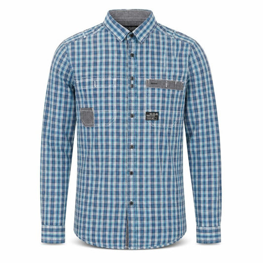 Core Series Mens Blue Plaid Cotton  Button-Up Size S Collared