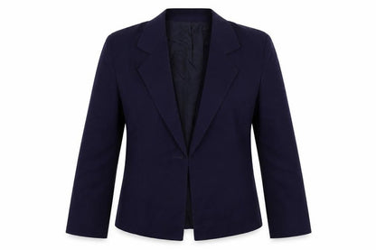 Equation Womens Blue  Polyester Jacket Blazer Size 12