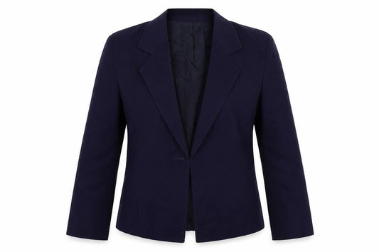 Equation Womens Blue  Polyester Jacket Blazer Size 12