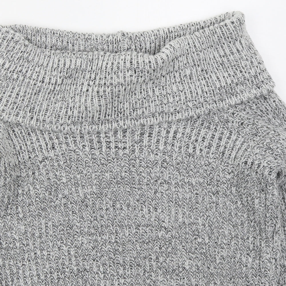 New Look Womens Grey Roll Neck  Acrylic Pullover Jumper Size 6