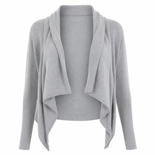 Kaliko Womens Grey V-Neck  Cotton Cardigan Jumper Size 8
