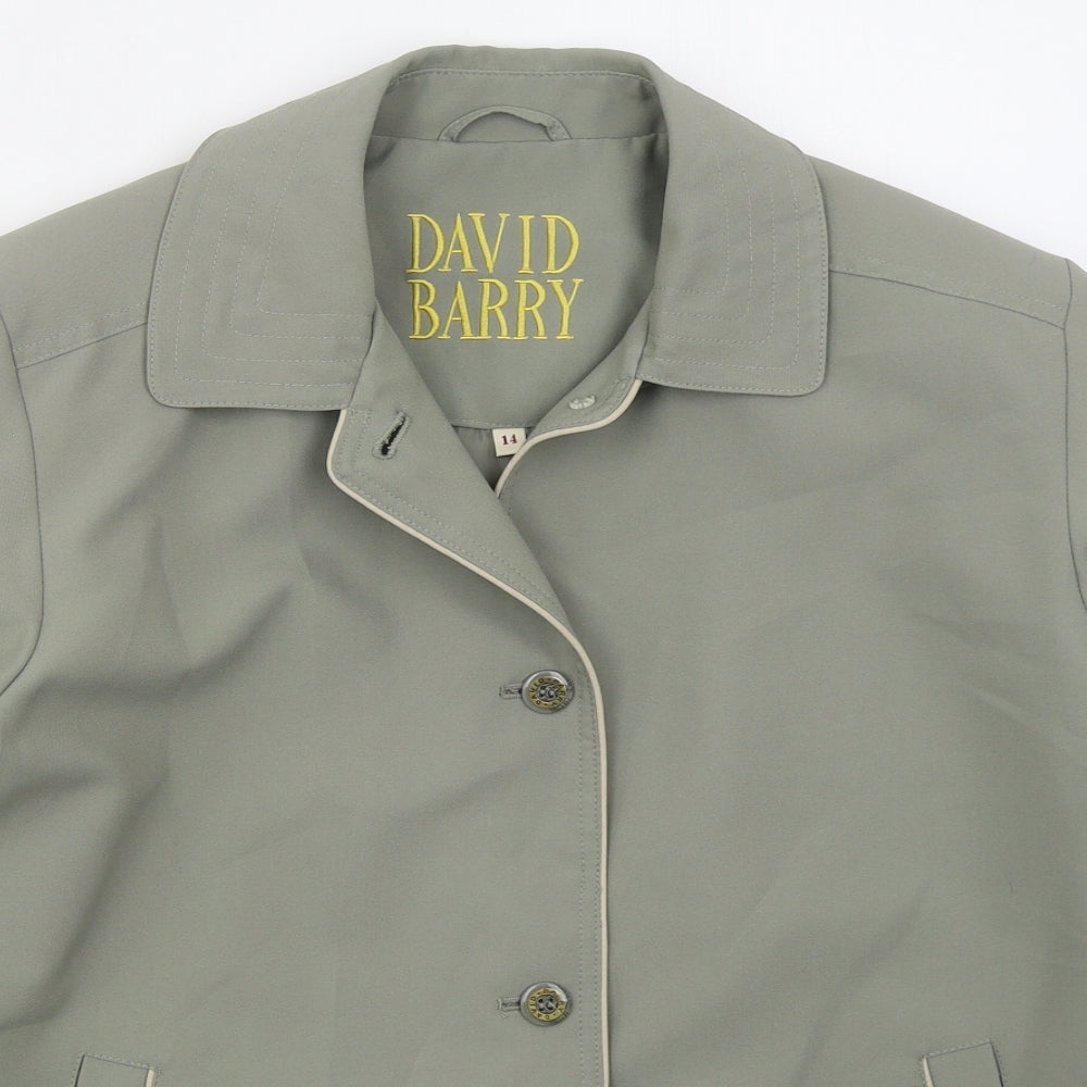 David Barry Womens Green   Jacket  Size 14  Button