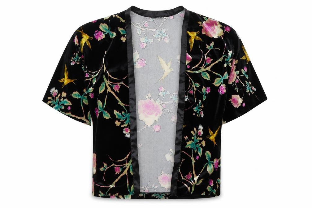 M&Co Womens Black Floral  Jacket  Size 10