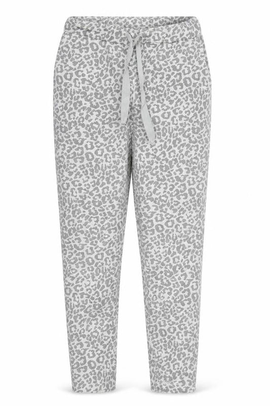 Preworn Womens Grey Animal Print Viscose Tapered Jeans Size 28 in L27 in Regular Drawstring