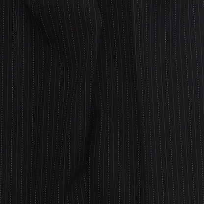 Evie Womens Black Striped Polyester Trousers  Size 12 L28 in Regular Hook & Eye