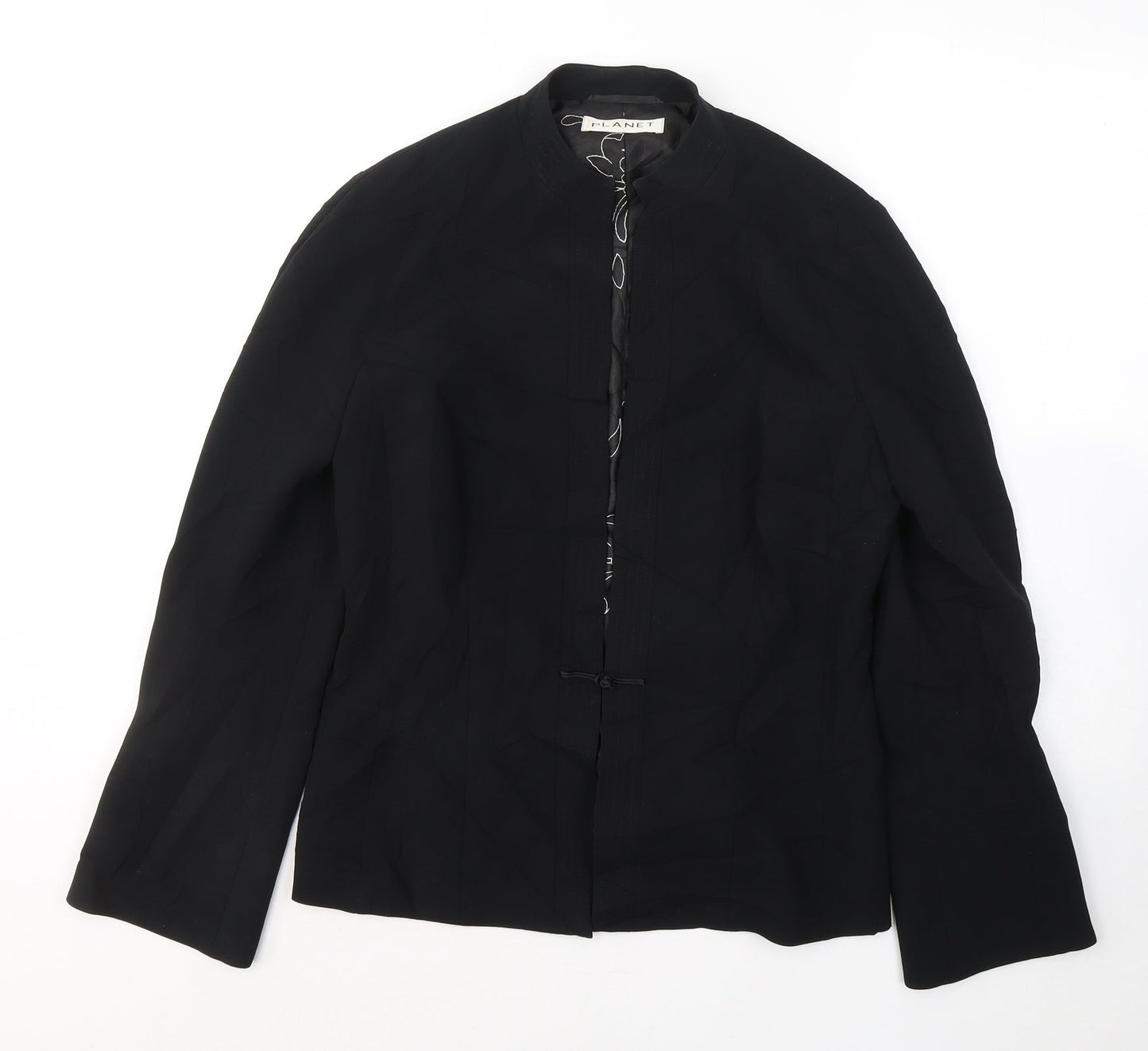 Planet Womens Black  Triacetate Jacket Blazer Size 12