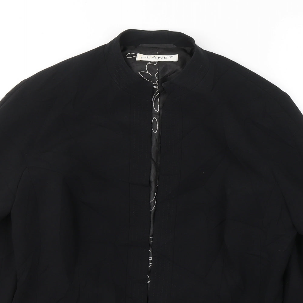 Planet Womens Black  Triacetate Jacket Blazer Size 12