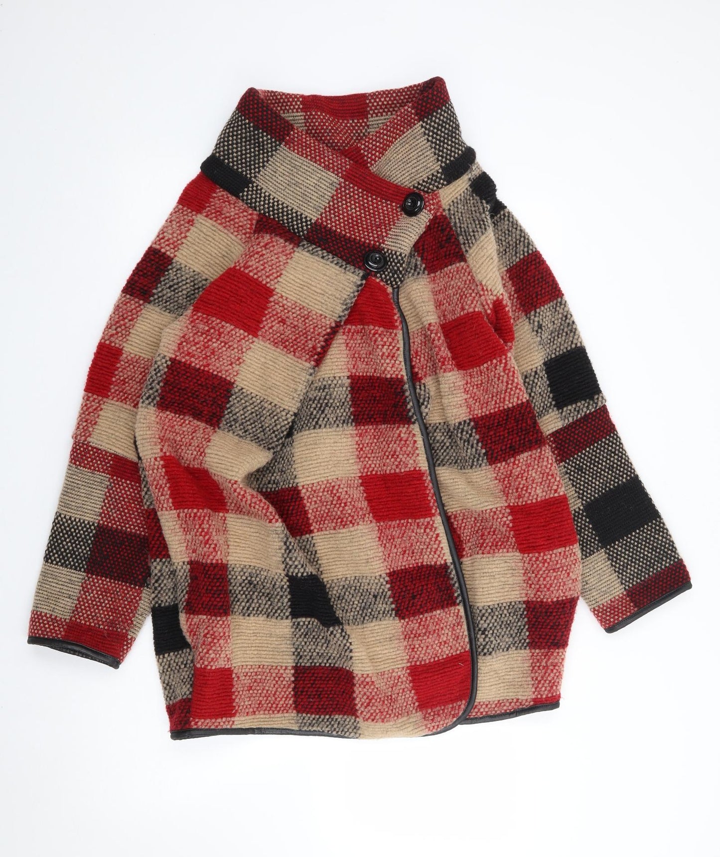 LV Clothing Womens Multicoloured Check  Jacket Coatigan Size M  Button