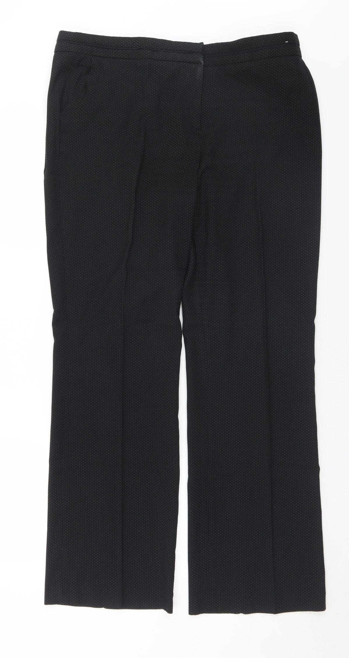 NEXT Womens Black Polka Dot Polyester Trouser Suit Suit Trousers Size 14 L30 in