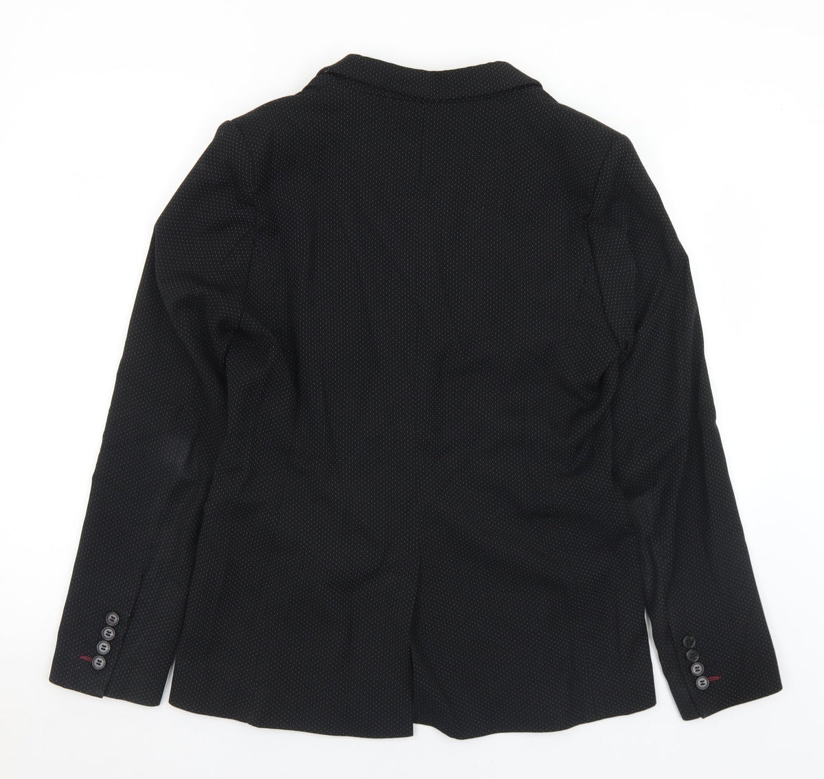 NEXT Womens Black Polka Dot Polyester Jacket Suit Jacket Size 12