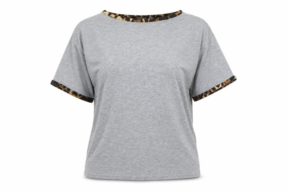 Boohoo Womens Grey  Polyester Basic T-Shirt Size 8 Round Neck