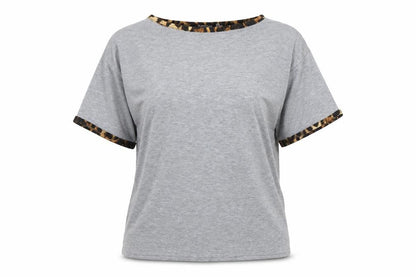 Boohoo Womens Grey  Polyester Basic T-Shirt Size 8 Round Neck