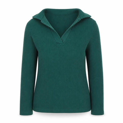 Dunnes Womens Green V-Neck  Polyester Pullover Jumper Size XS