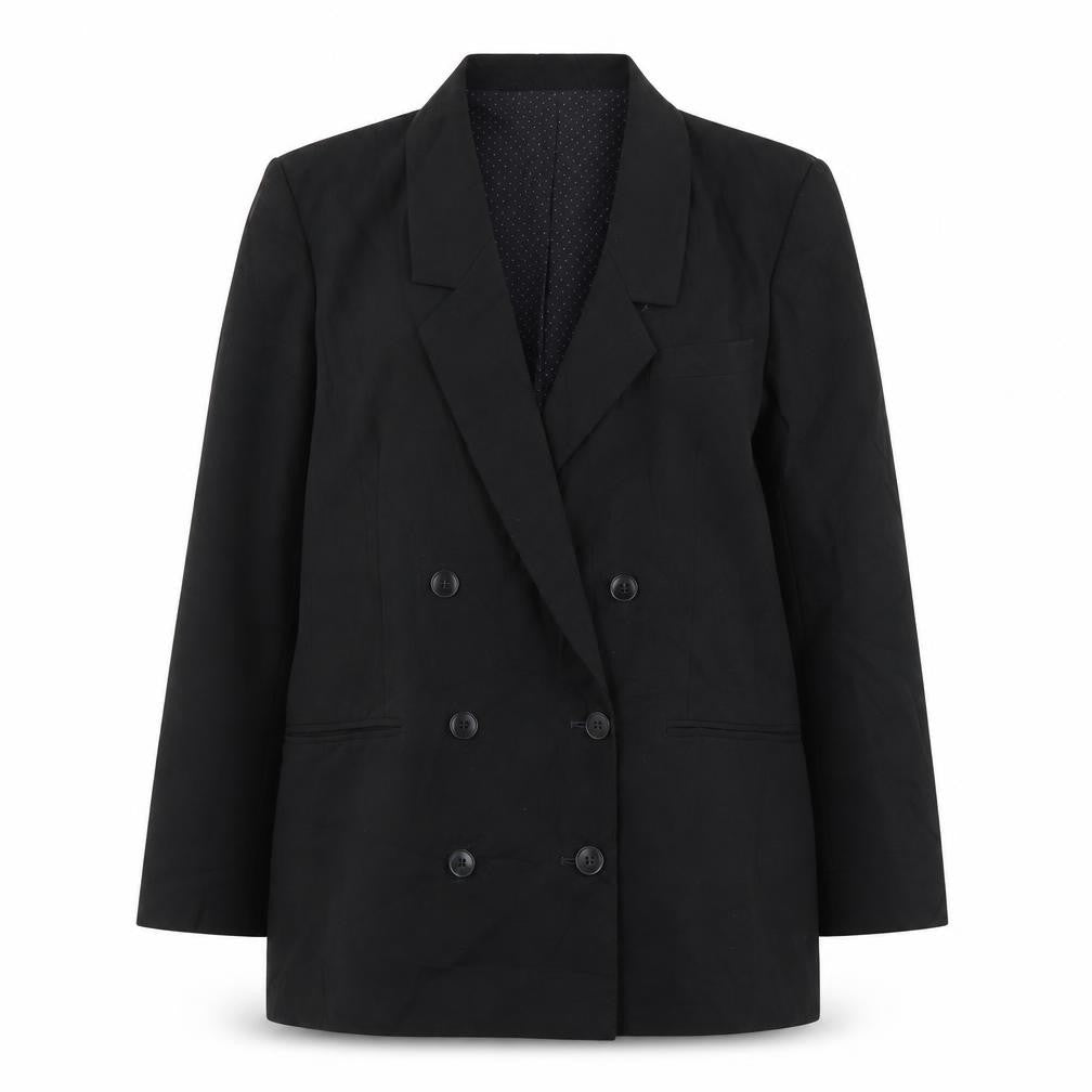 St Michael Womens Black  Polyester Jacket Suit Jacket Size 14
