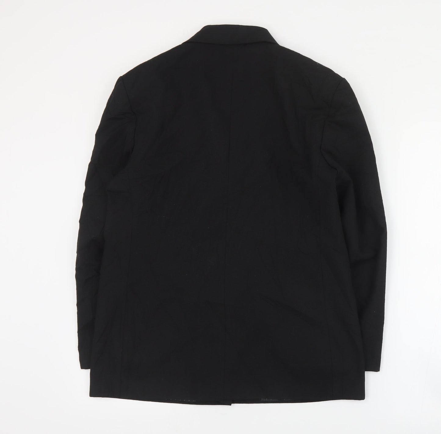 St Michael Womens Black  Polyester Jacket Suit Jacket Size 14