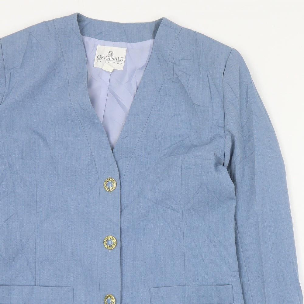 Originals Womens Blue   Jacket Blazer Size 10  Button