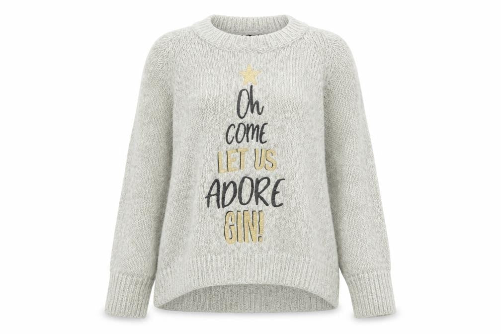 New Look Womens Grey Round Neck  Acrylic Pullover Jumper Size S