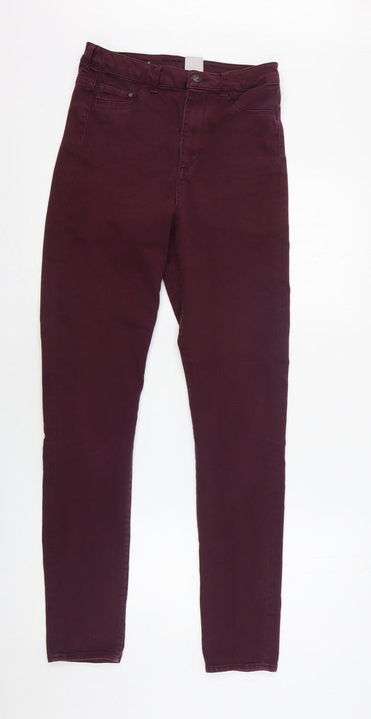 H&M Womens Purple  Cotton Skinny Jeans Size 30 in L32 in Regular
