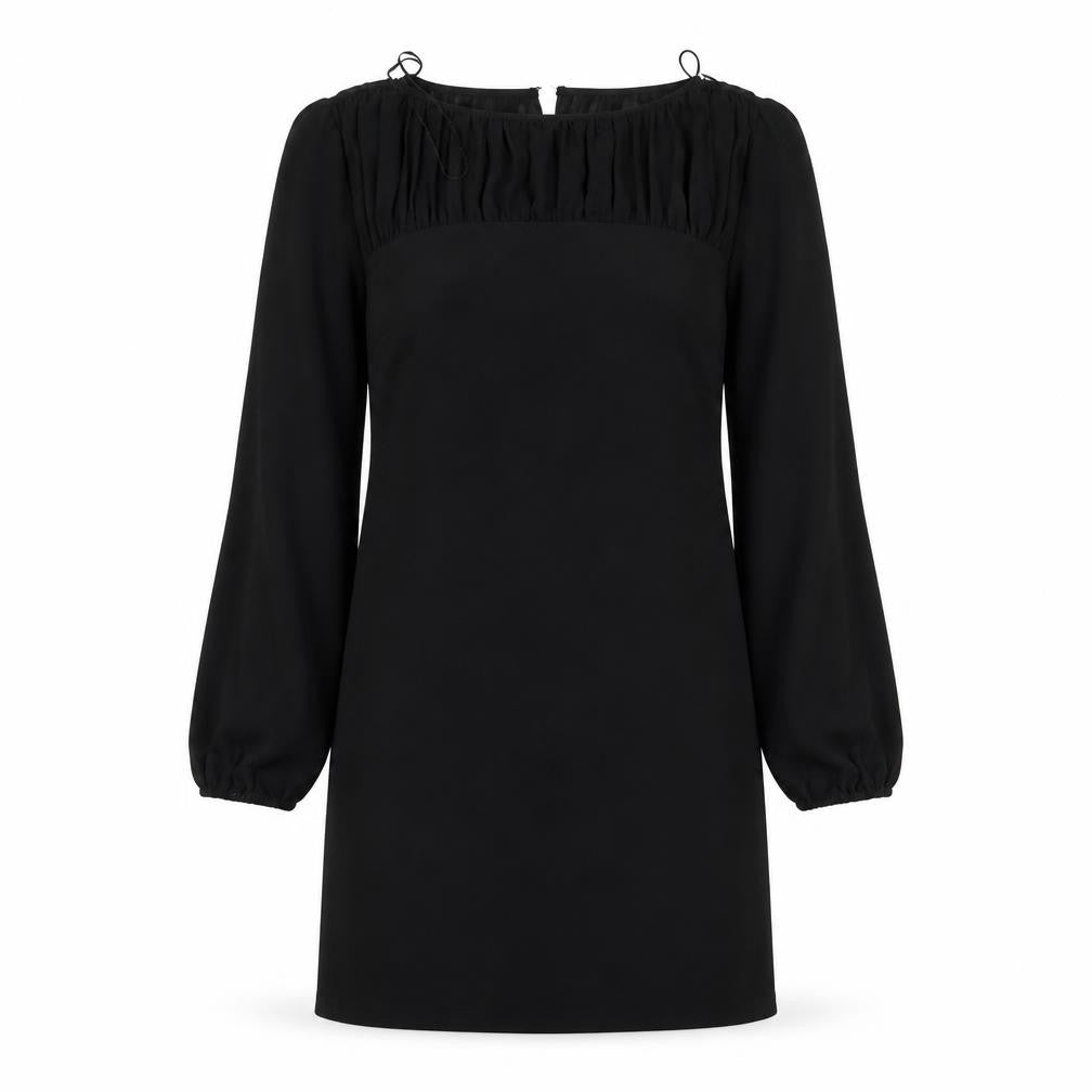 Taylor  Womens Black  Polyester Sheath  Size S  Round Neck