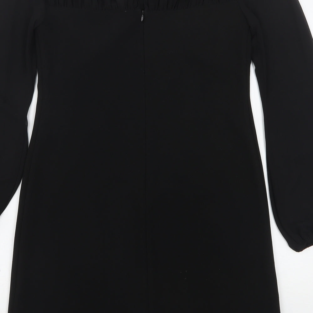 Taylor  Womens Black  Polyester Sheath  Size S  Round Neck