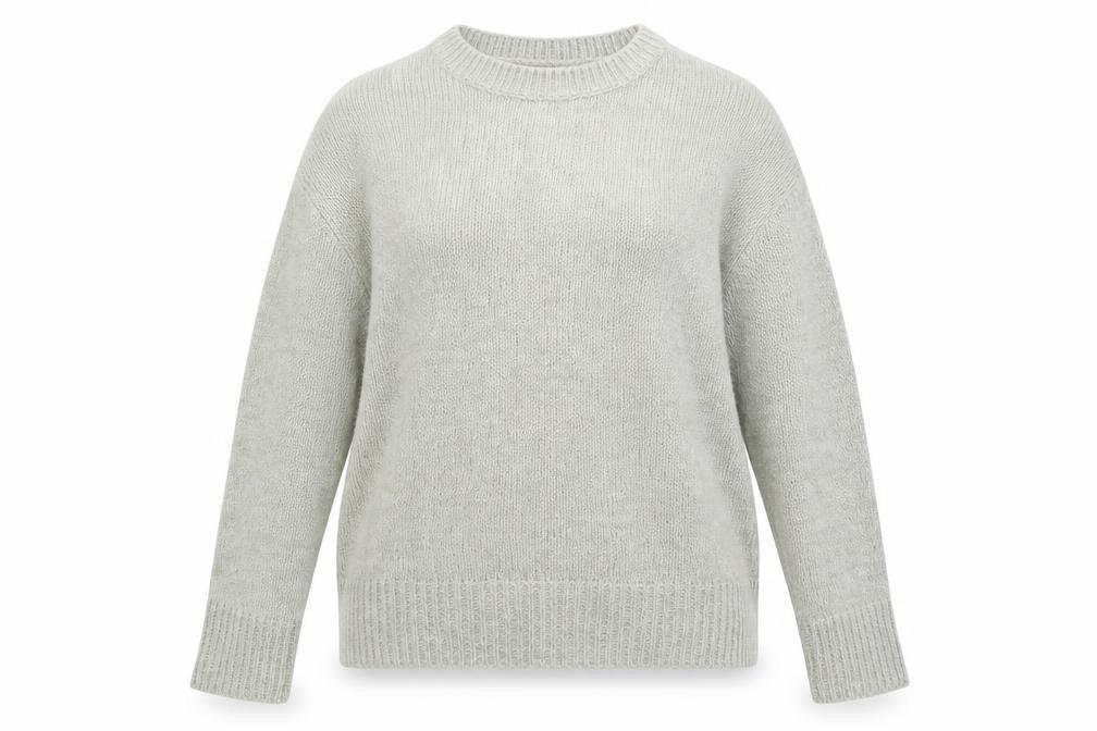 New Look Womens Grey Round Neck  Acrylic Pullover Jumper Size S