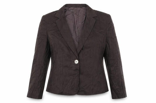 Country Casuals Womens Brown  Cupro Jacket Suit Jacket Size 18
