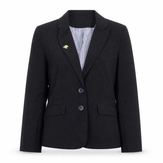 Debenhams Womens Black Striped Polyester Jacket Suit Jacket Size 10