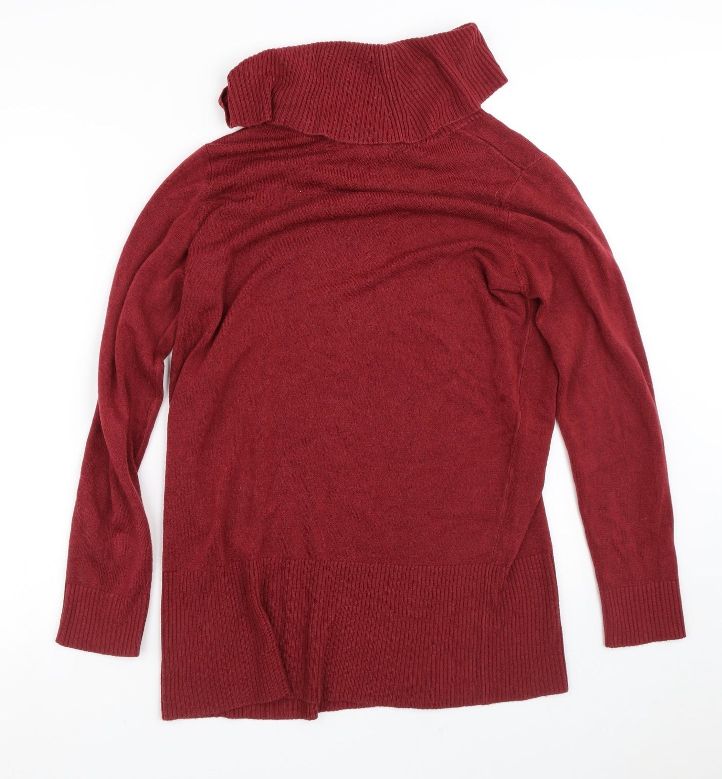 Papaya Womens Red High Neck  Acrylic Pullover Jumper Size 14