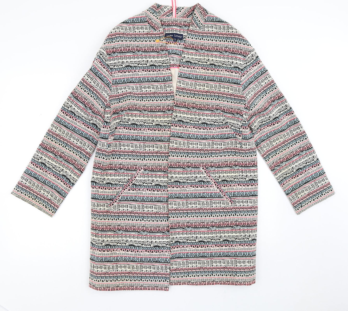 Luke Lovely Womens Multicoloured Geometric  Jacket  Size S