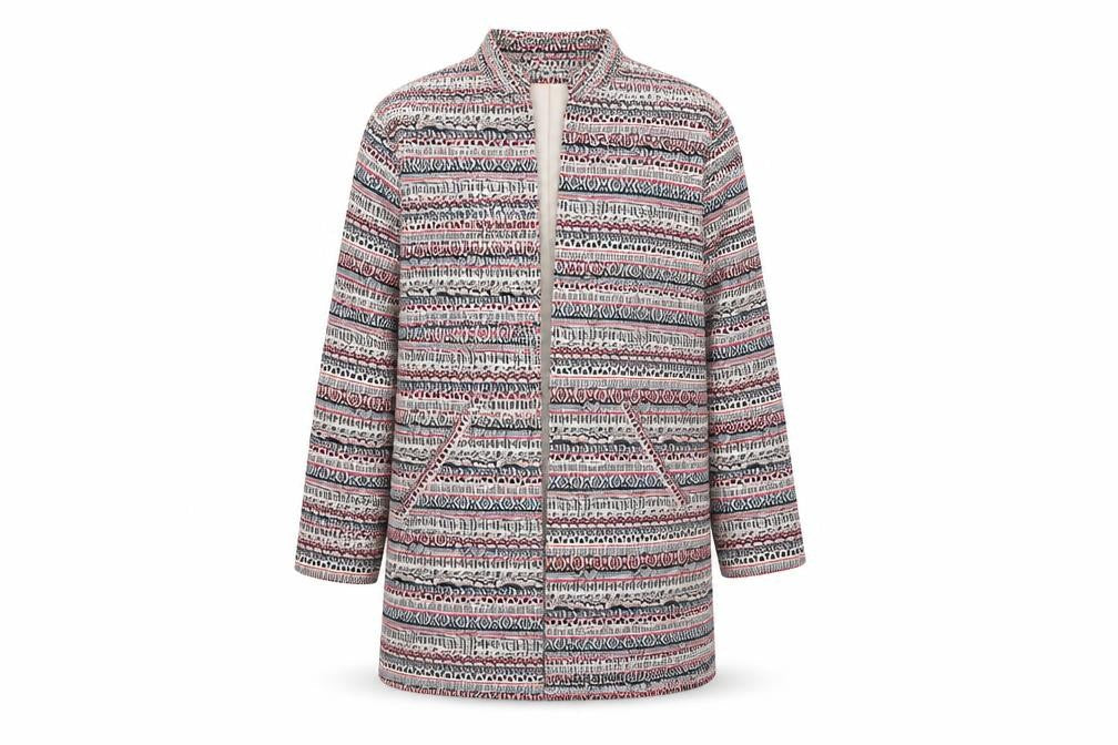 Luke Lovely Womens Multicoloured Geometric  Jacket  Size S
