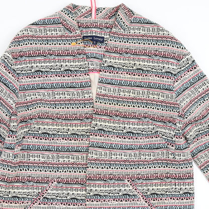 Luke Lovely Womens Multicoloured Geometric  Jacket  Size S