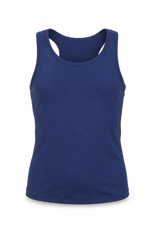 Dunnes Girls Blue  Polyester Camisole Tank Size 8-9 Years Round Neck