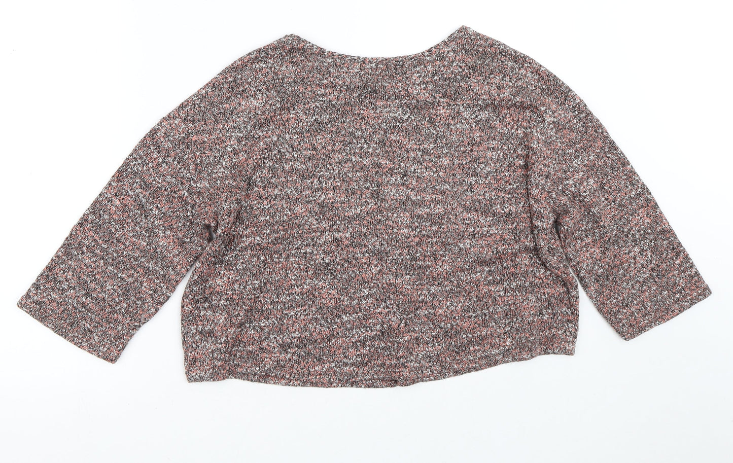 River Island Womens Pink Round Neck  Polyester Pullover Jumper Size 10   - Cropped