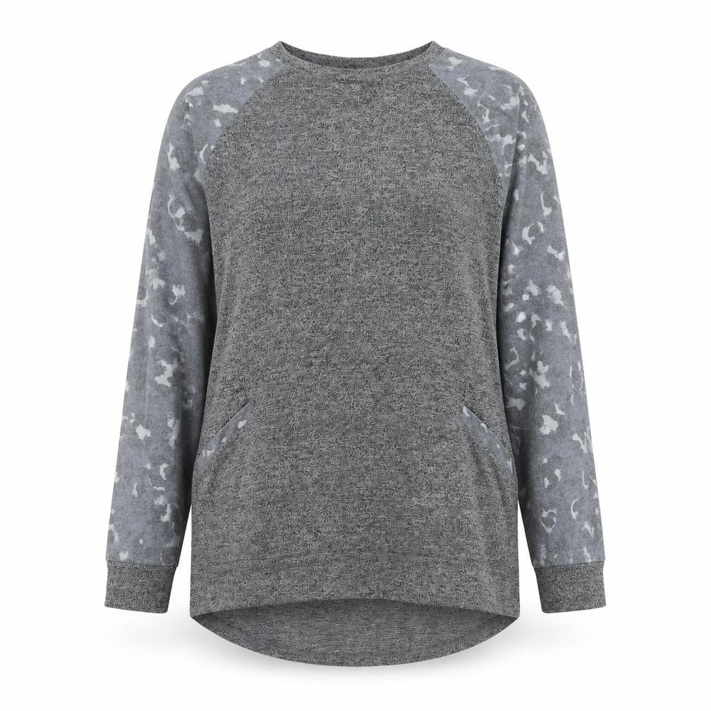 Preworn Womens Grey Round Neck  Cotton Pullover Jumper Size M