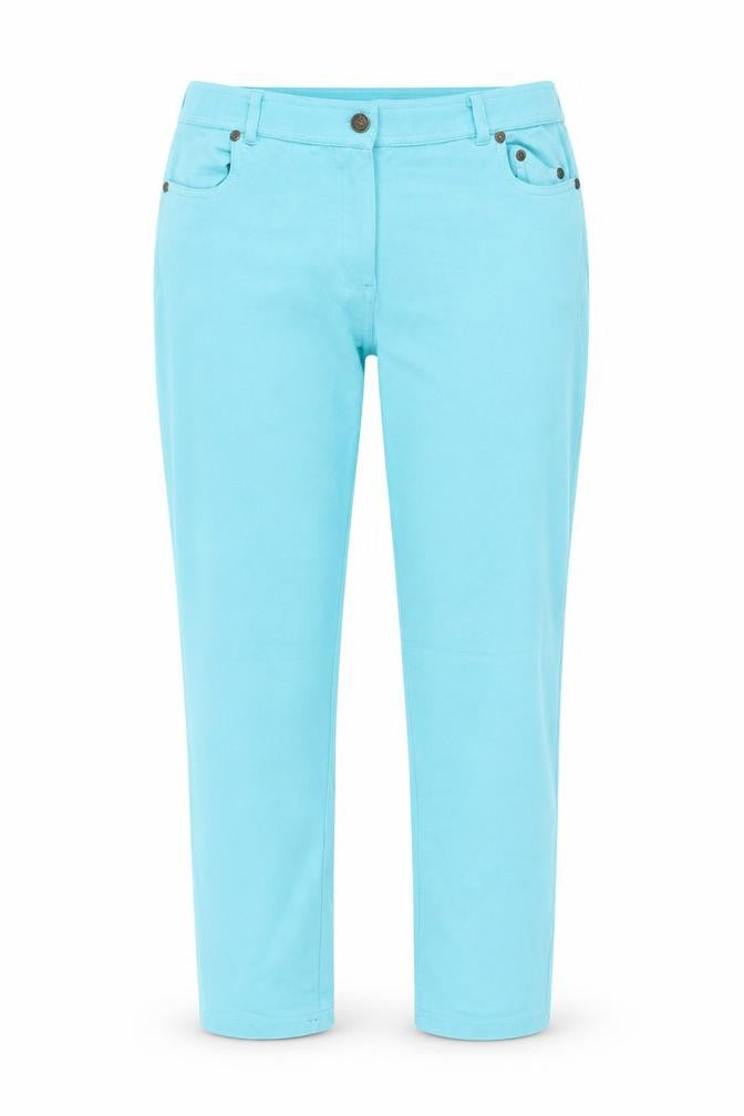 Preworn Womens Blue  Cotton Trousers  Size 30 in L27 in Regular Zip