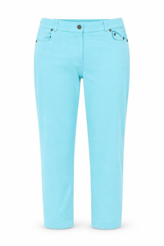 Preworn Womens Blue  Cotton Trousers  Size 30 in L27 in Regular Zip
