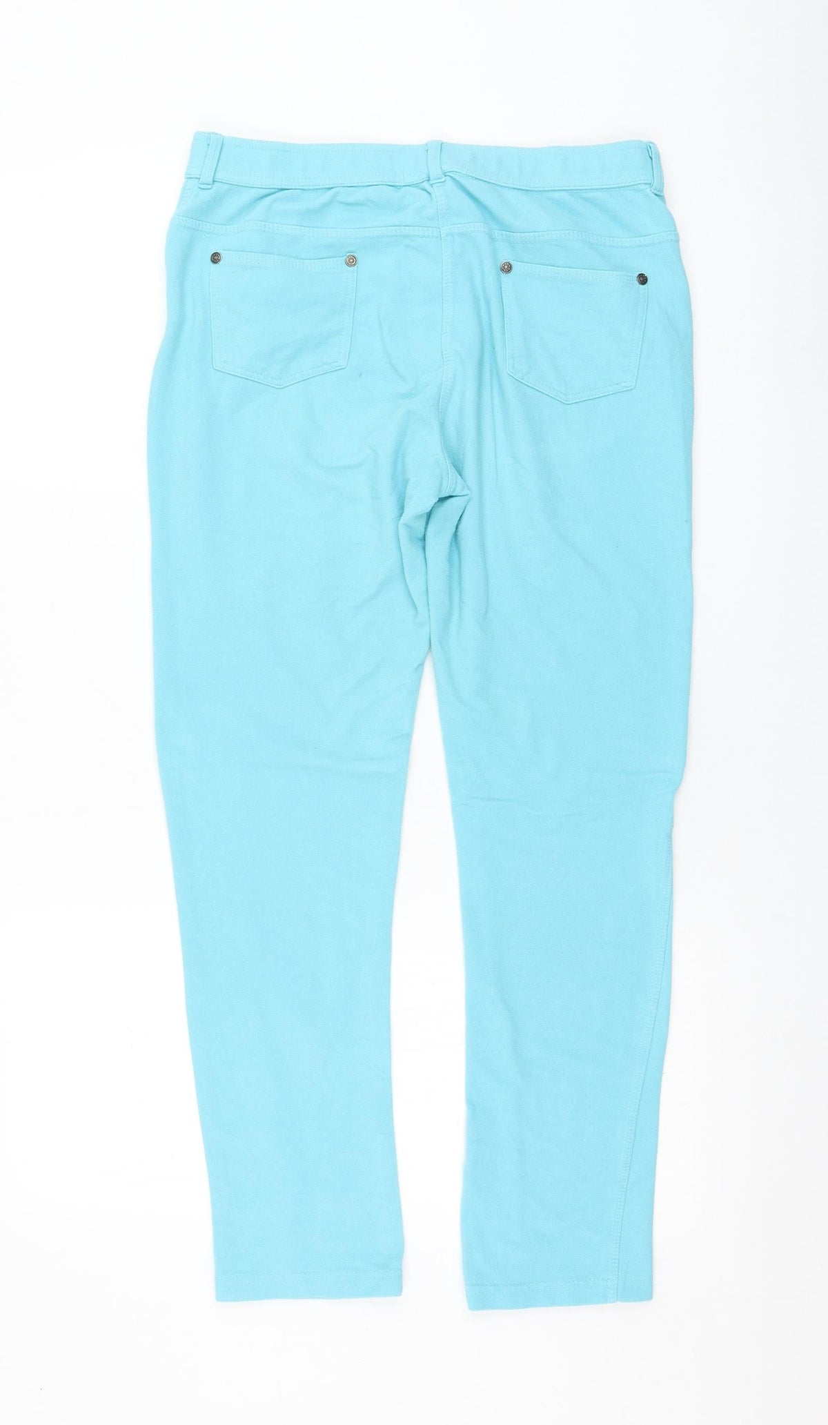 Preworn Womens Blue  Cotton Trousers  Size 30 in L27 in Regular Zip