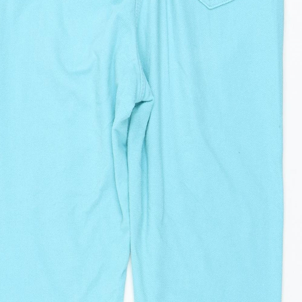 Preworn Womens Blue  Cotton Trousers  Size 30 in L27 in Regular Zip