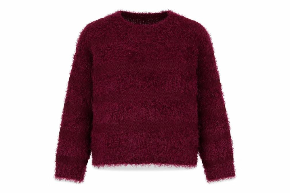 TEX Womens Purple Round Neck  Acrylic Pullover Jumper Size S