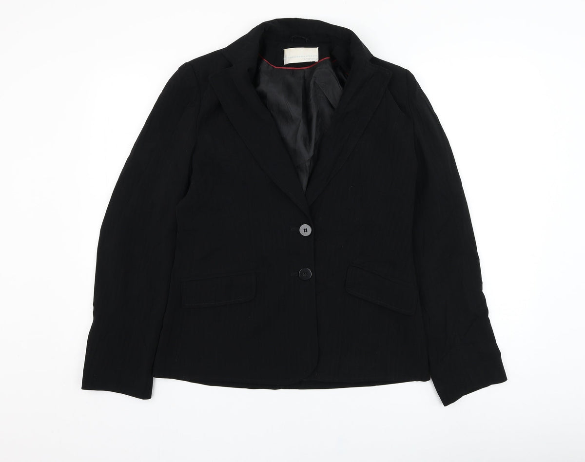 AMARANTO Womens Black   Jacket Blazer Size 12  Button