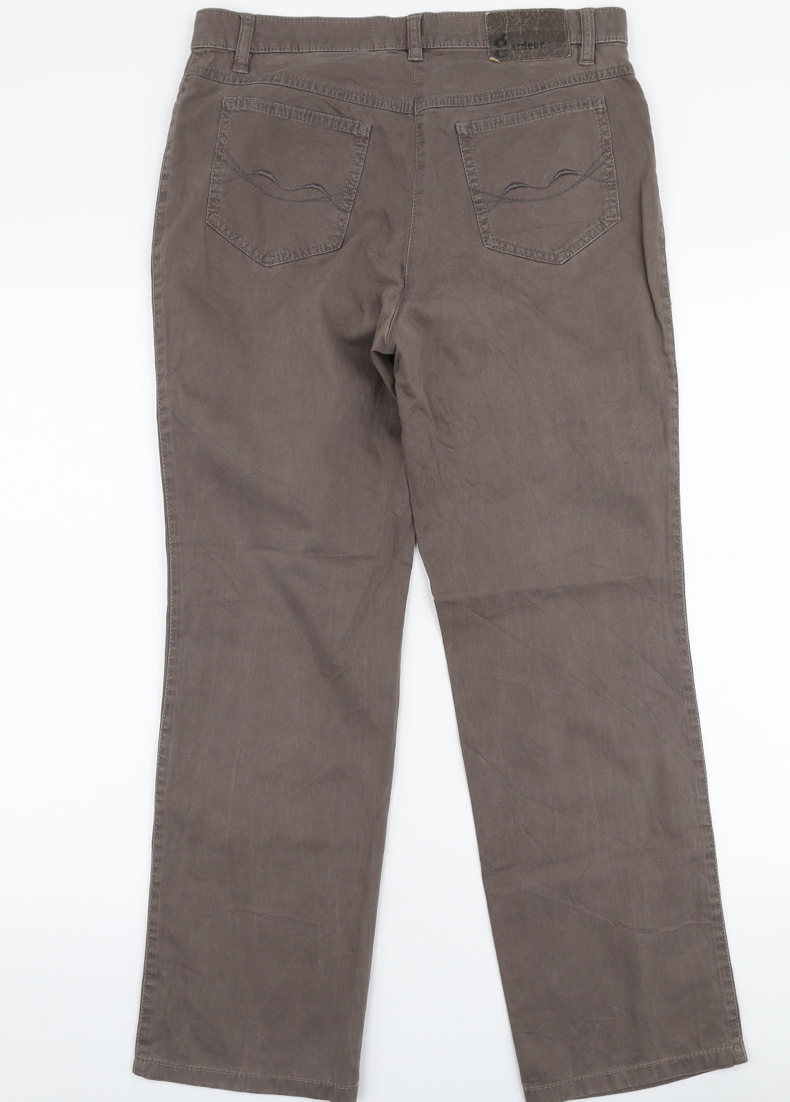 GARDEUR Womens Brown  Polyester Trousers  Size 31 in L28 in Regular Zip