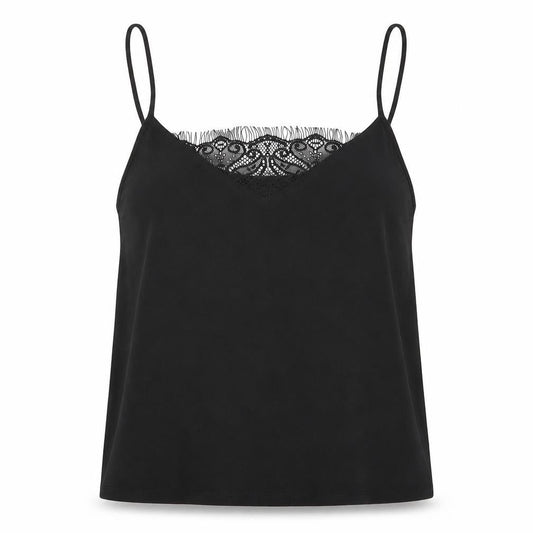 Preworn Womens Black  Polyester Camisole Blouse Size M V-Neck