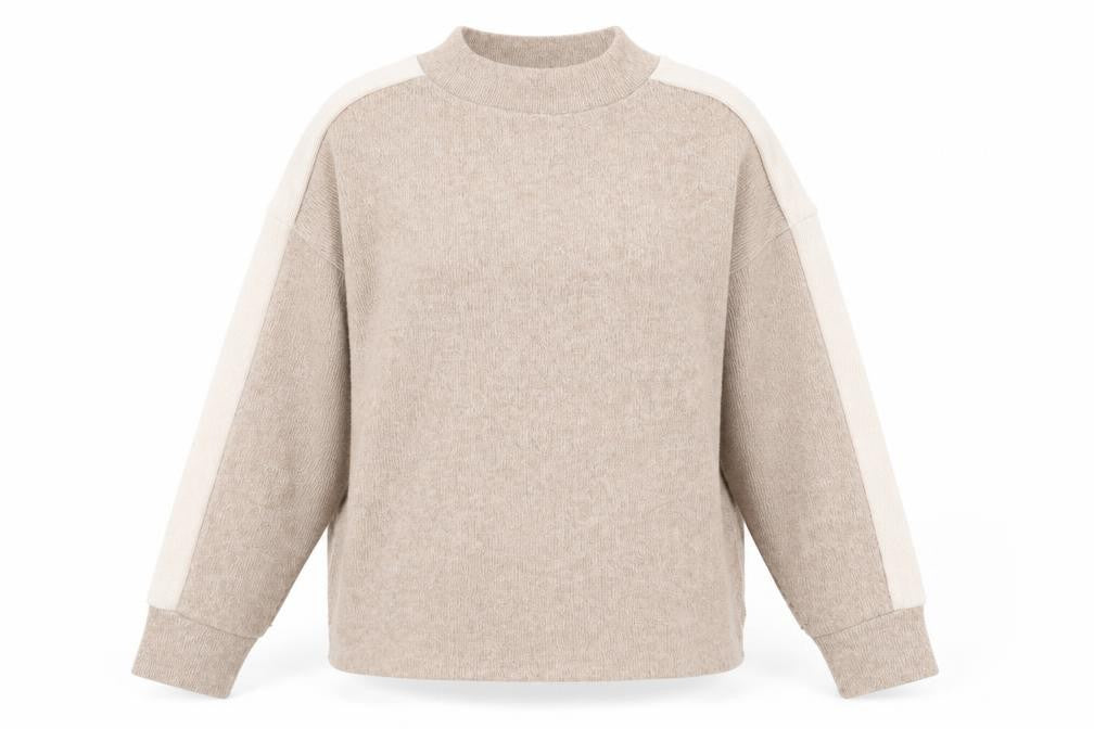 F&F Womens Beige High Neck  Polyester Pullover Jumper Size 8