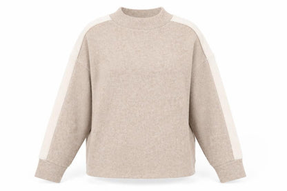 F&F Womens Beige High Neck  Polyester Pullover Jumper Size 8