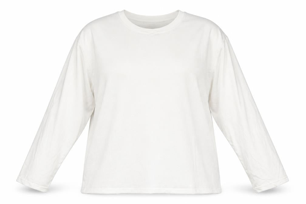 Dunnes Stores Womens White  Polyester Jersey Blouse Size 2XL Round Neck