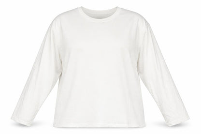 Dunnes Womens White  Polyester Jersey Blouse Size 2XL Round Neck