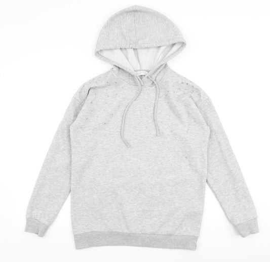 Papaya Womens Grey  Polyester Pullover Hoodie Size S  Pullover