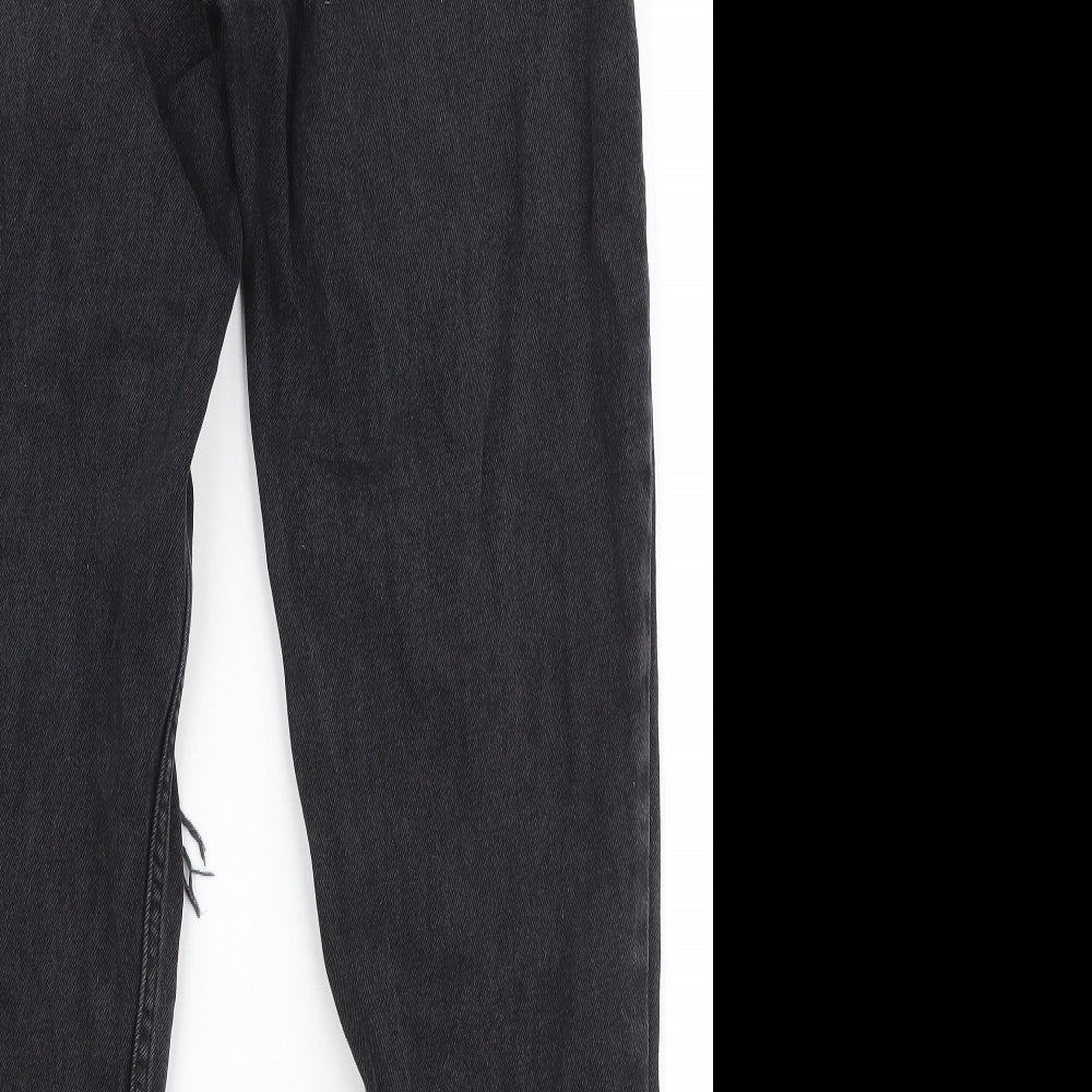 Denim Co Womens Black  100% Cotton Mom Jeans Size 6 L28 in Regular Zip